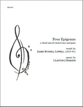 Four Epigrams of James Russell Lowell SATB choral sheet music cover